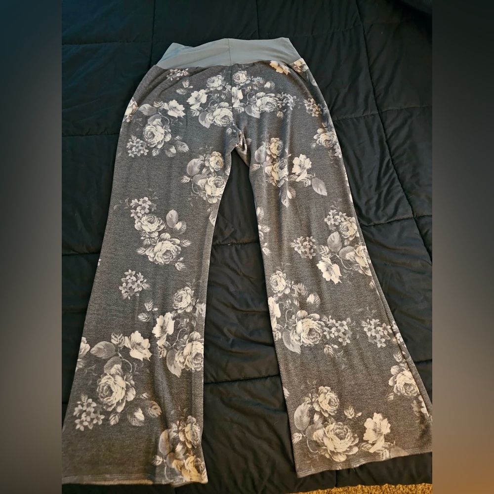 Floral Gray Women's Pants